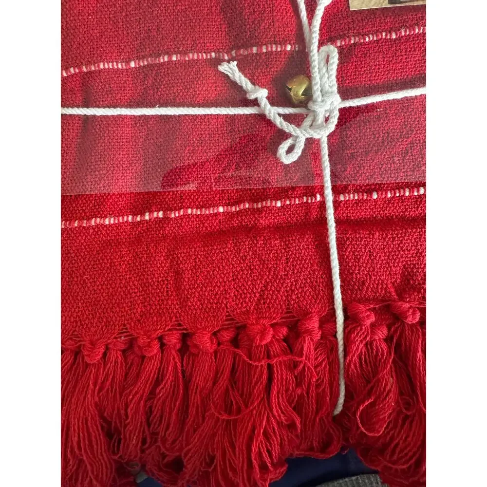 Red throw with Fringe 50”x60